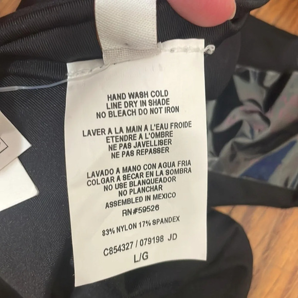 Becca Color Code Tab-Side Shirred Bikini Bottoms Swimsuit black size Large NWT - Picture 7 of 7